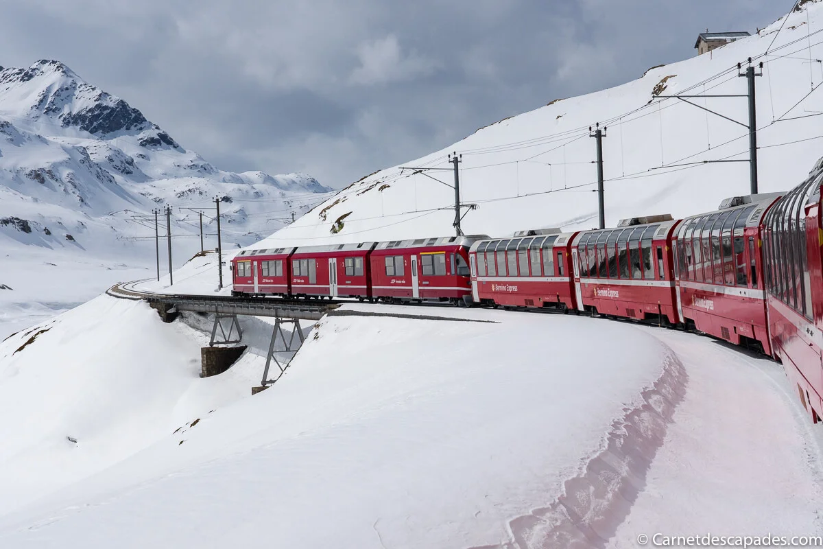 bernina express neige