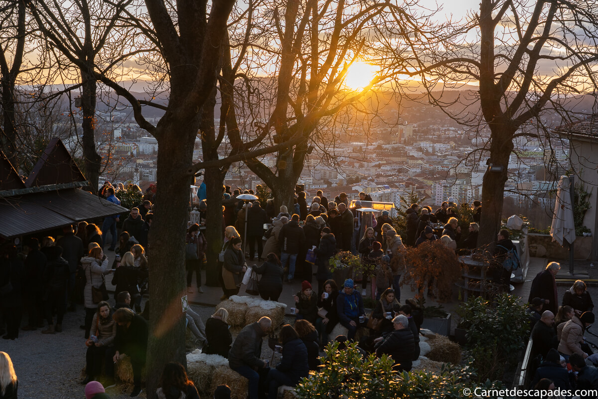 coucher soleil schlossberg graz
