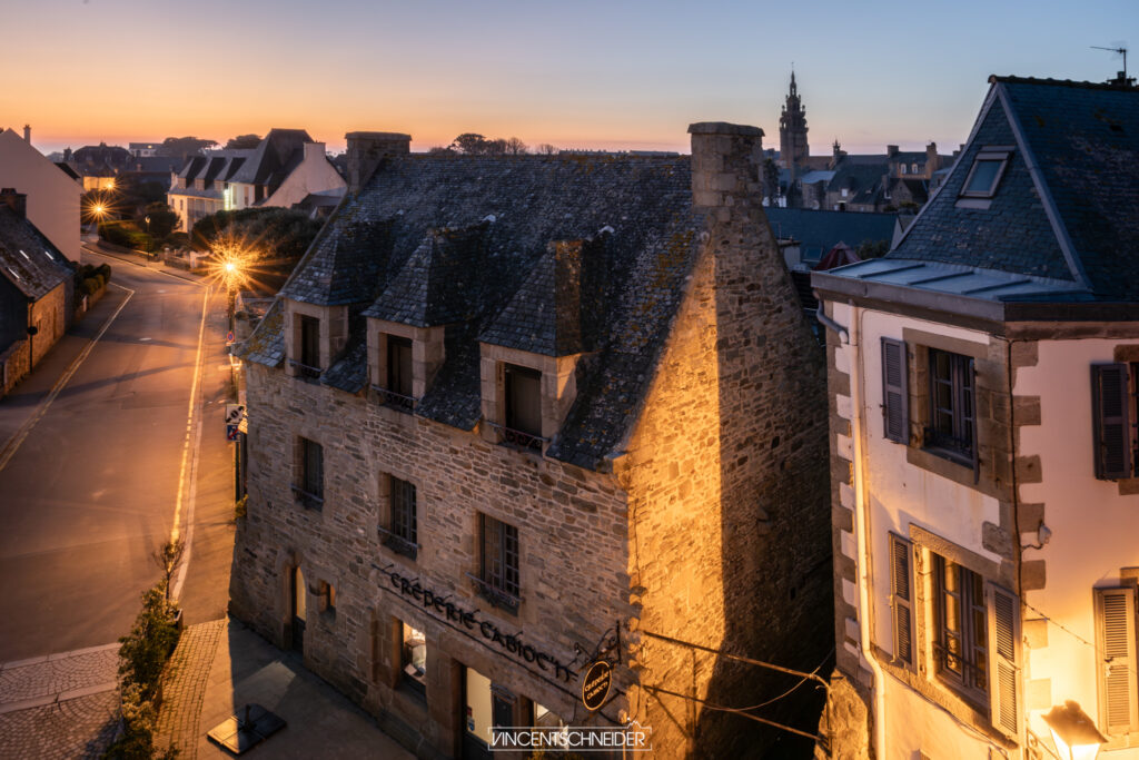 roscoff vieux port ville de nuit finistere leon maree haute bretagne 1