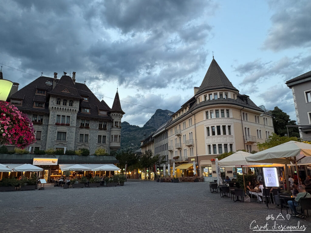 Centre-ville de Brigue en Suisse